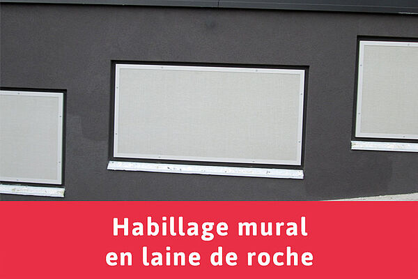 Habillage mural en laine de roche