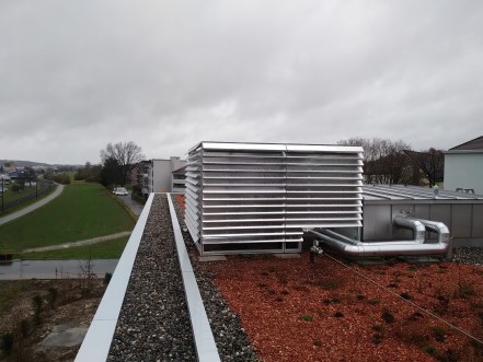 Einhausung Einhausung auf Flachdach